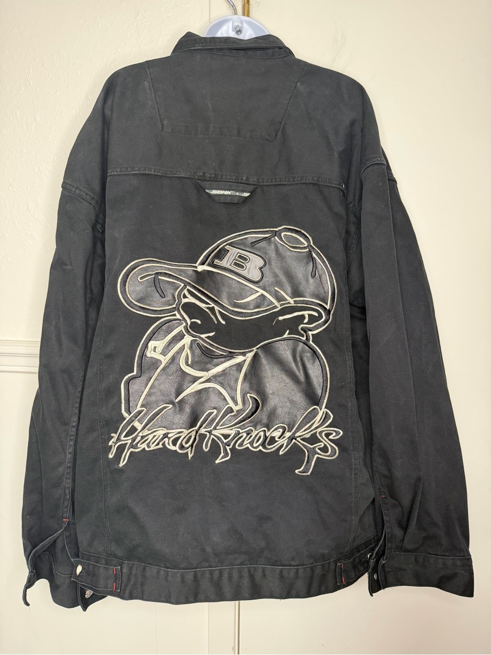 School of Hardknocks Men's Black Shirt Jacket with Graphic Back size XXXL